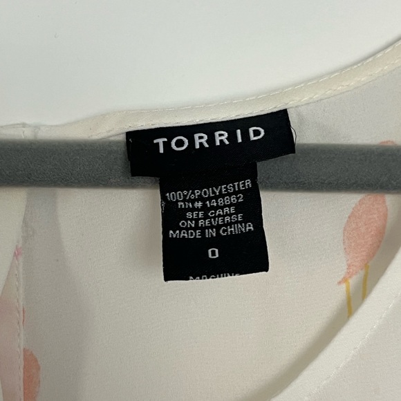 EUC Torrid Sheer Flamingo Top (0X) - Picture 3 of 3